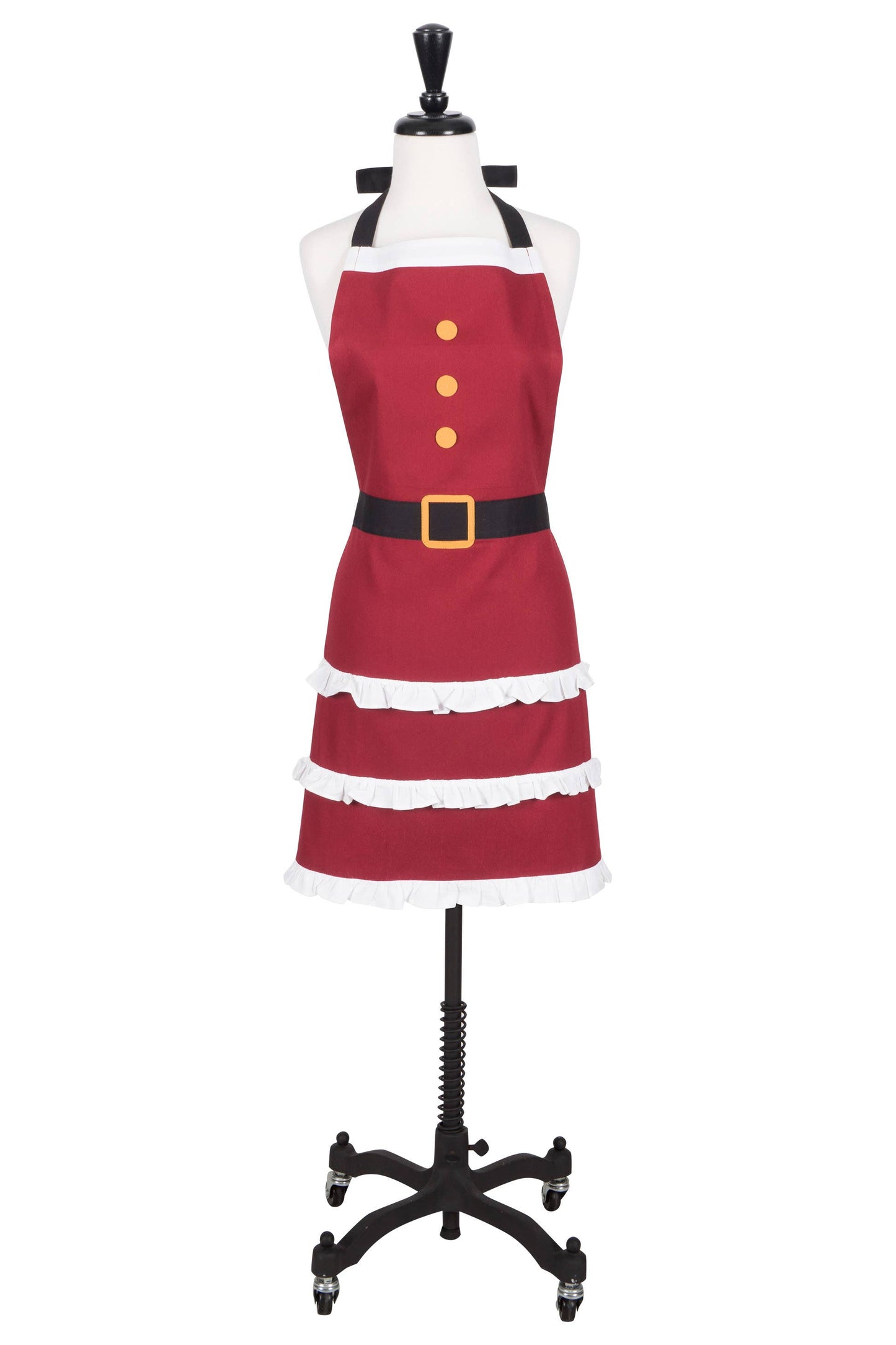 KAF Home 100% Cotton Mrs. Claus Hostess Apron