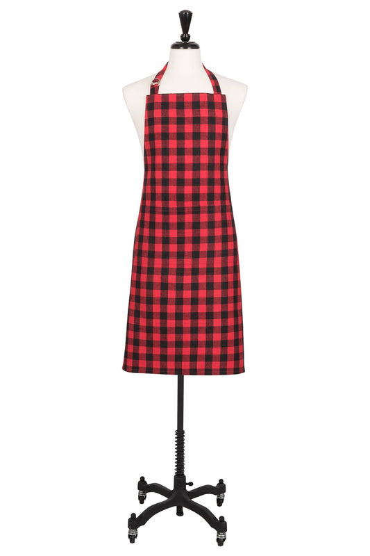 KAF Home 100% Cotton Lodge Buffalo Check Holiday Apron