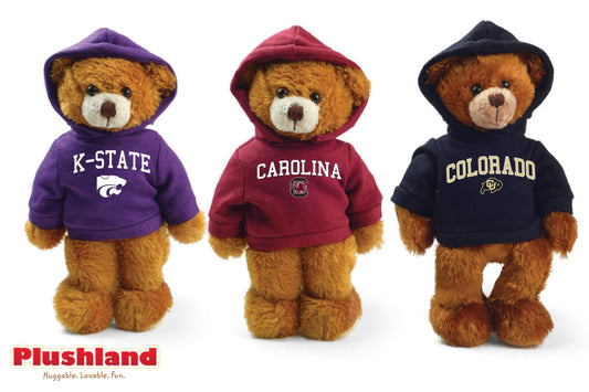 Customized Mocha Bear with hoodie, sitting, 11